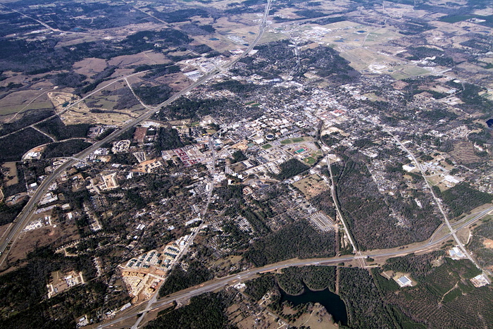 Aerial photo of Huntsville, Texas